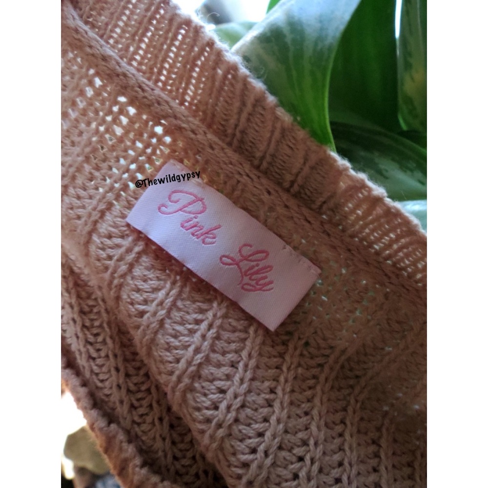 Pink lily neutral tie dye slouchy knit sweater ☕️ - Picture 6 of 7